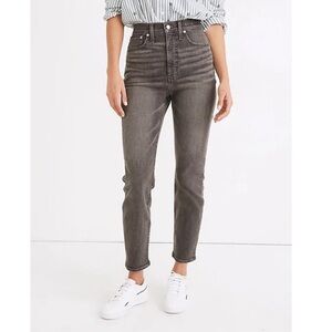 Madewell Grey High Rise Grey Mom Jeans